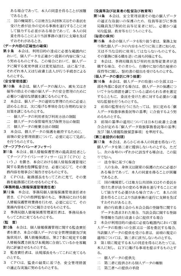 個人情報保護